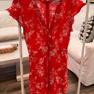 Floral Red Mini Dress